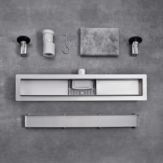 Душевой лоток РМС ТЛ-01-70х7 70см нержавеющая сталь